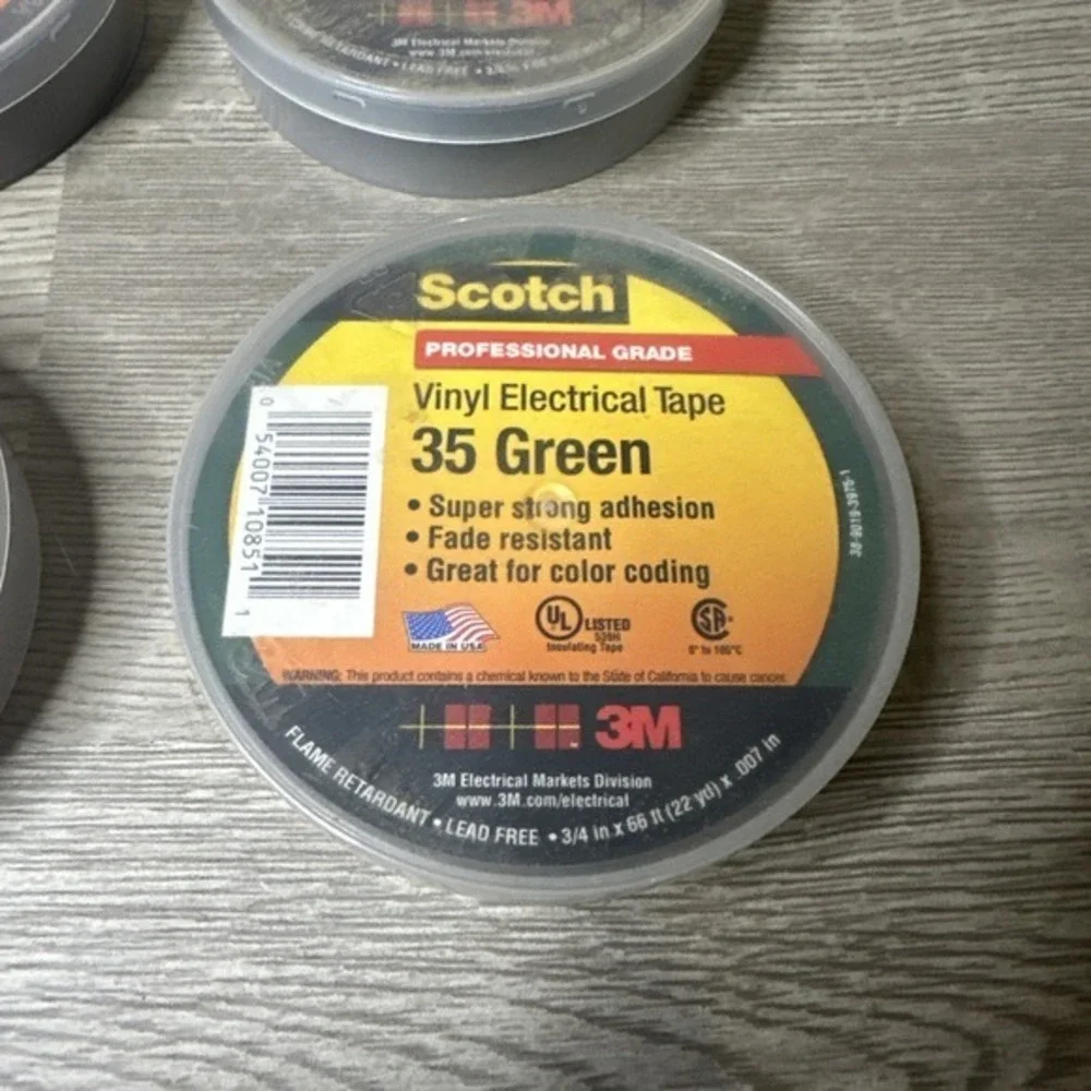 (3) NEW Rolls 3M‎ Scotch 35 Electrical Tape Lot Of 4- 3/4